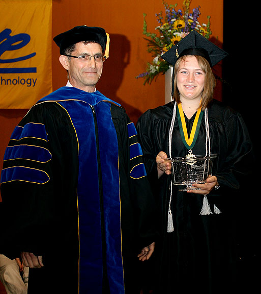 Dr. Ronald R. Rosati presented the Paul B. Orvis Award for Excellence to Sara Berg.