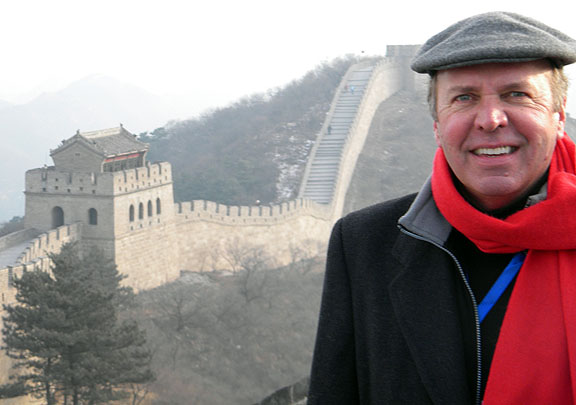 President Dr. John M. Anderson near the Great Wall in China