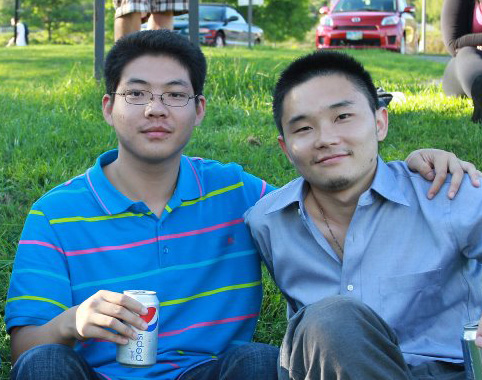 two male international students