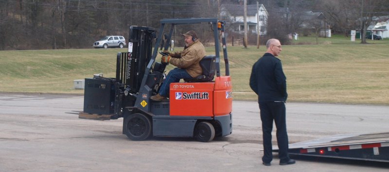 Alfred State's new forklift.