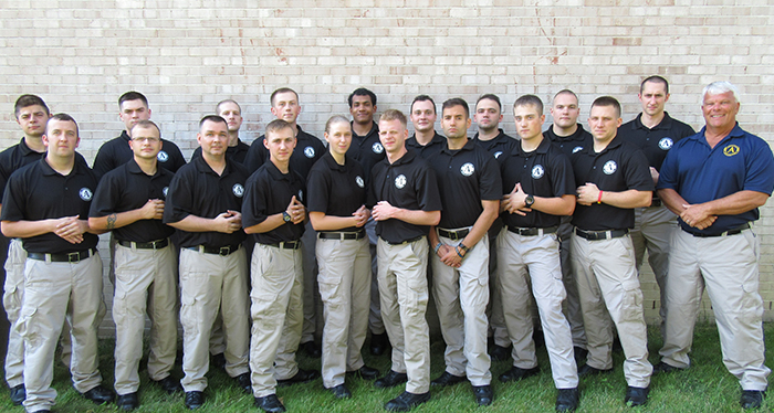police academy students in uniform