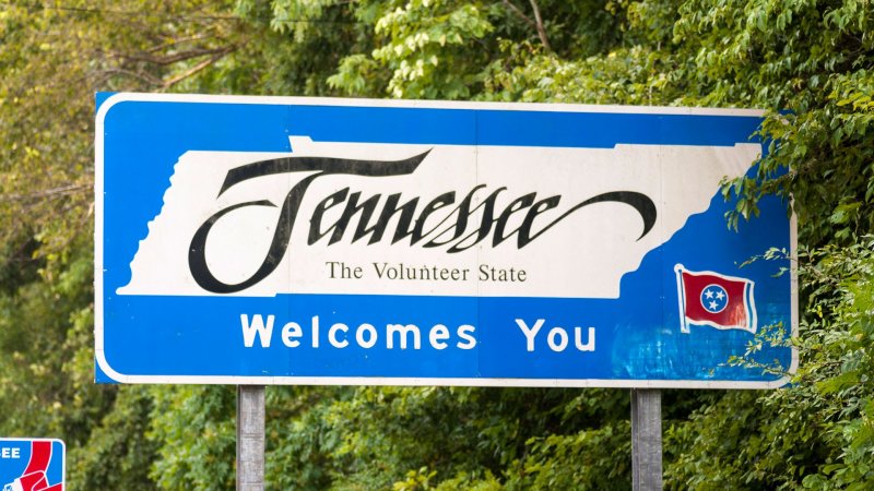 Tennessee road sign