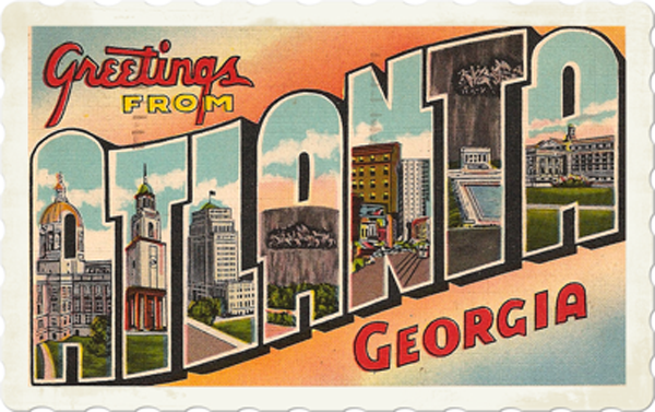 Greetings from Atlanta Georgia cartoon