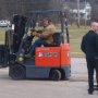 Alfred State's new forklift.