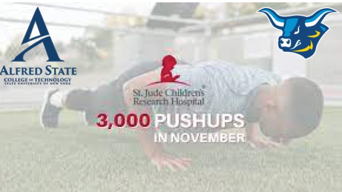 Alfred State College University Police is teaming up with the ASC student-athletes and the Alfred Fire Department to participate in the 3,000 pushup challenge.