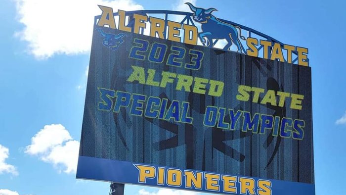 Scoreboard at Pioneer Stadium welcomes Special Olympians