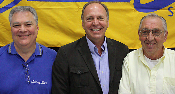 Pictured here, l-r: Grillo, Alfred State President John M. Anderson, and Chilson.