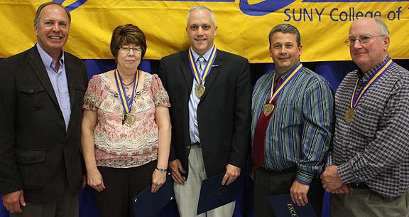 Alfred State President John M. Anderson, Cole, Sammons, Stevens, and Ellis