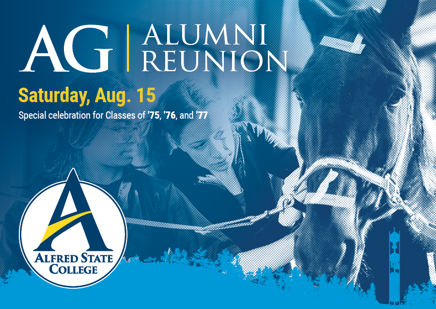 Graphic advertising the Alumni Reunion on Saturday, August 15.