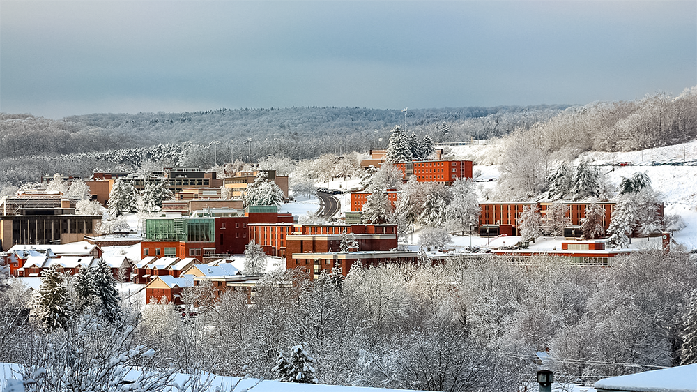 Alfred State College in winter
