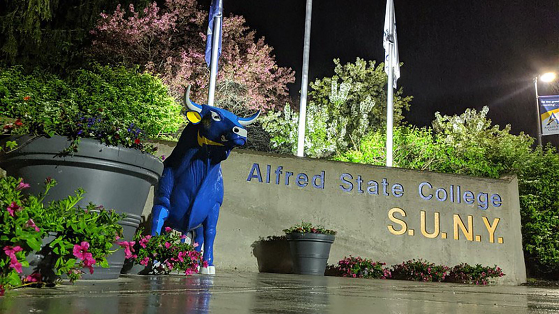 ASC entrance at night