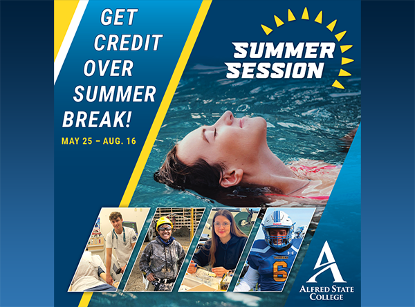 summer session, ice cream cone, get credit over the summer, link to summer session web page