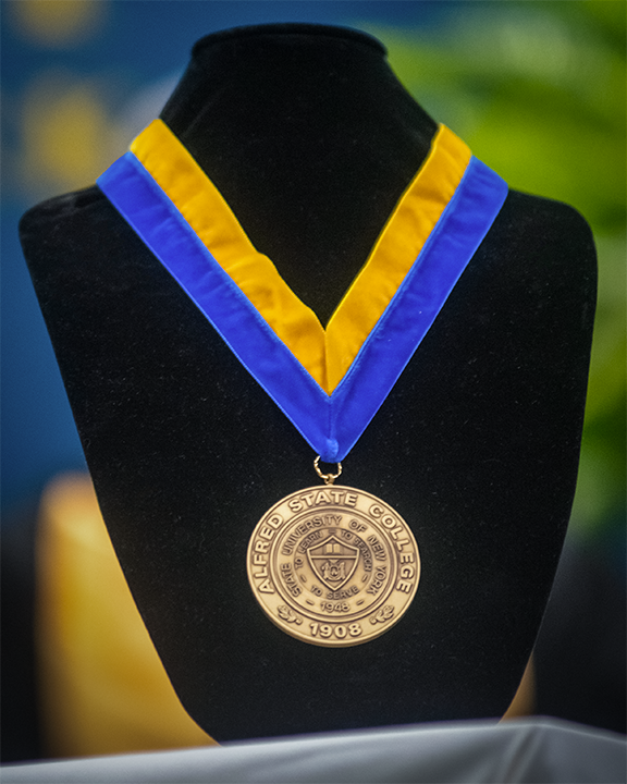 Close-up of Dr. Steven Mauro’s Presidential Medallion