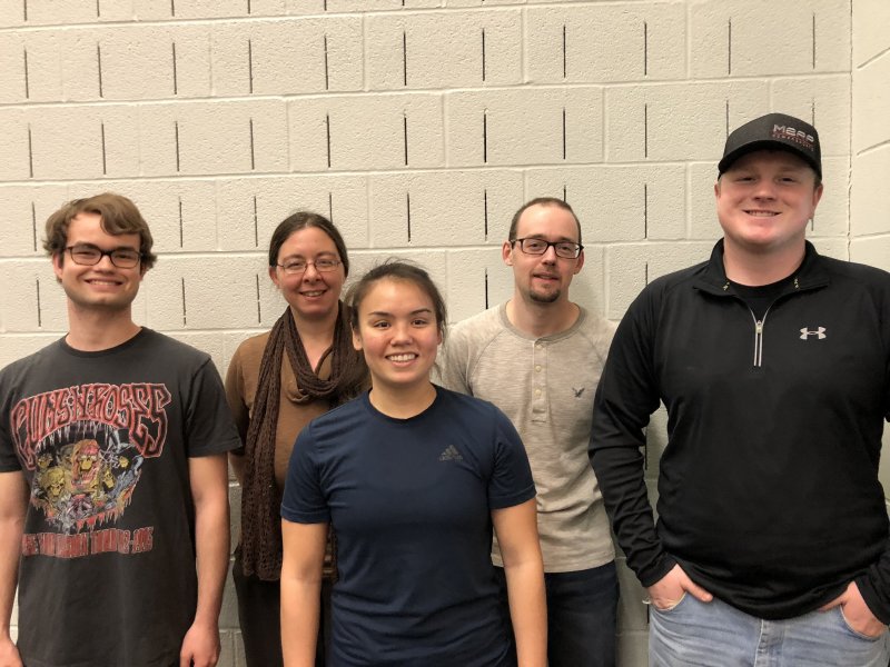 five students standing