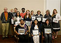The recipients of the Alfred Community Spirit of Service Award gathered for a picture