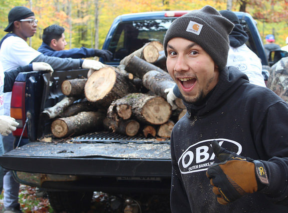 Civic Engagement Chopping Wood