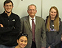 Joseph Damrath with students in the Honors Program