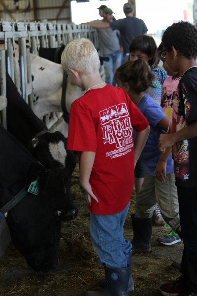 Elementary students at Kiddie Ag Day