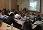 University of Cincinnati Professor Anton Harfmann giving a presentation
