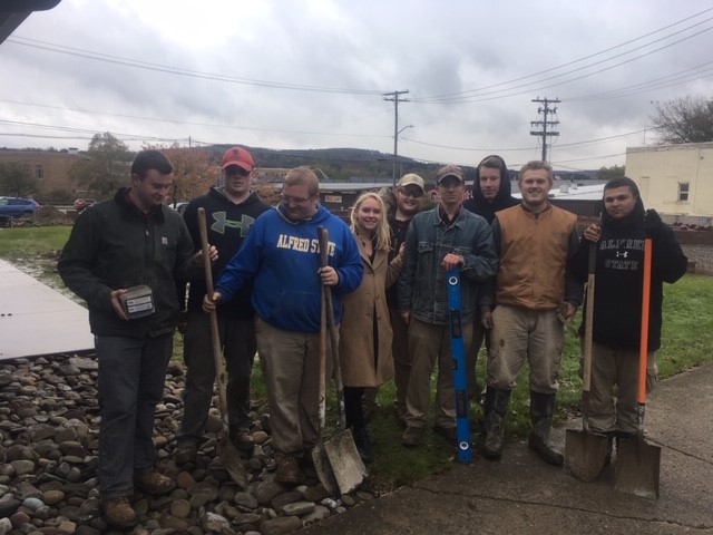 Students at GreenSpace in Wellsville