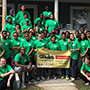 40 incoming freshman Alfred State students worked with Habitat for Humanity 