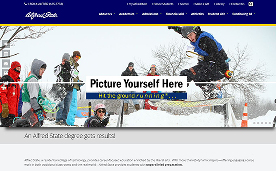 www.alfredstate.edu home page