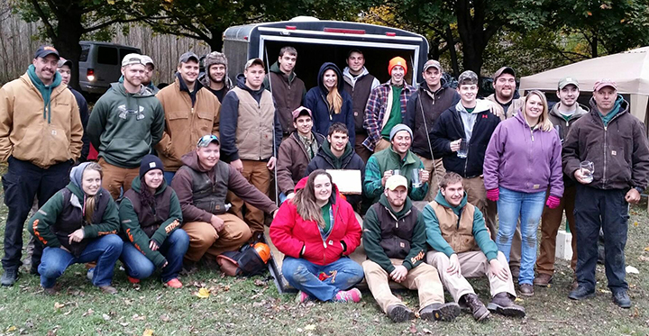 members of the Alfred State Pioneer Woodsmen’s Club