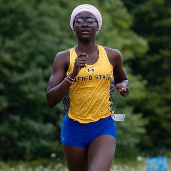 student athlete running