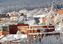 view of campus winter scene