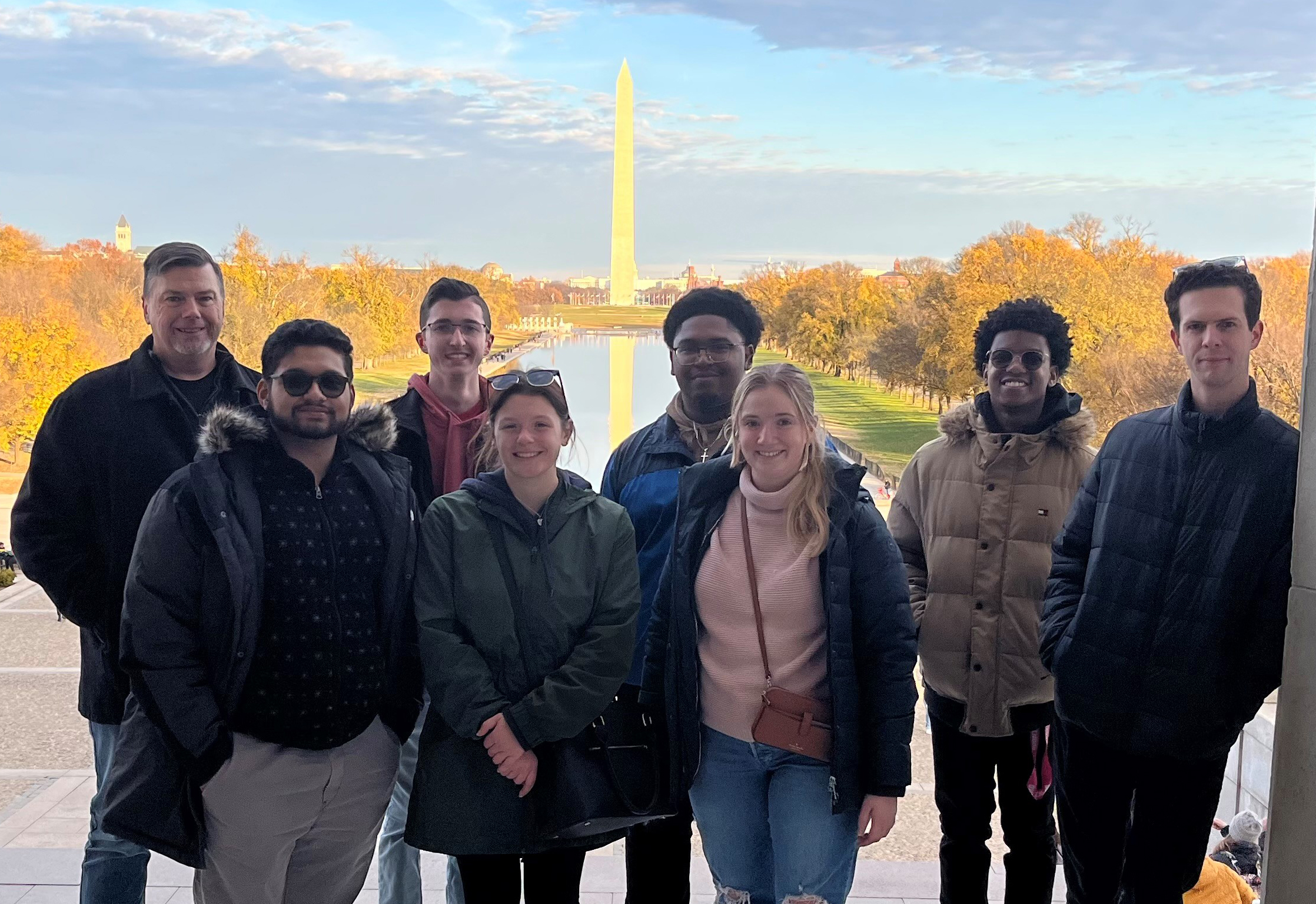 Students visited the sites around Washington DC during their trip.