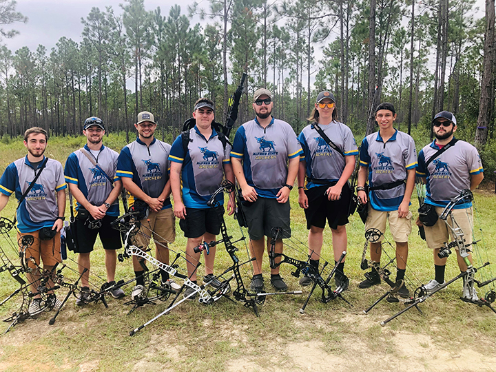 Team picture of the Alfred State archery team