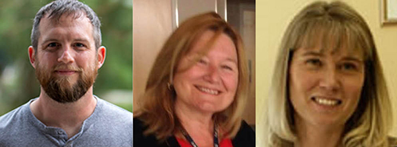 Headshots of Mark Bloxsom, Dianne Clark, and Francine Staba.