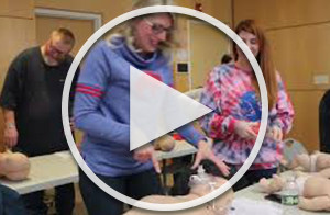 Watch the video recap of the CPR/AED class taught at Alfred State