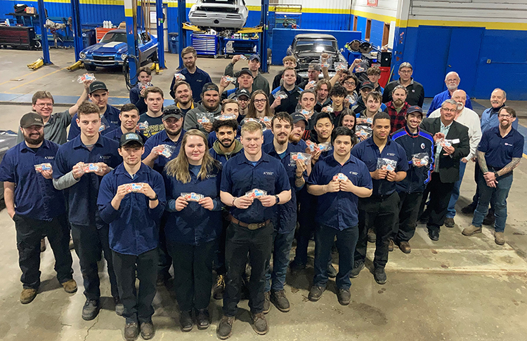 Automotive students at the grand opening