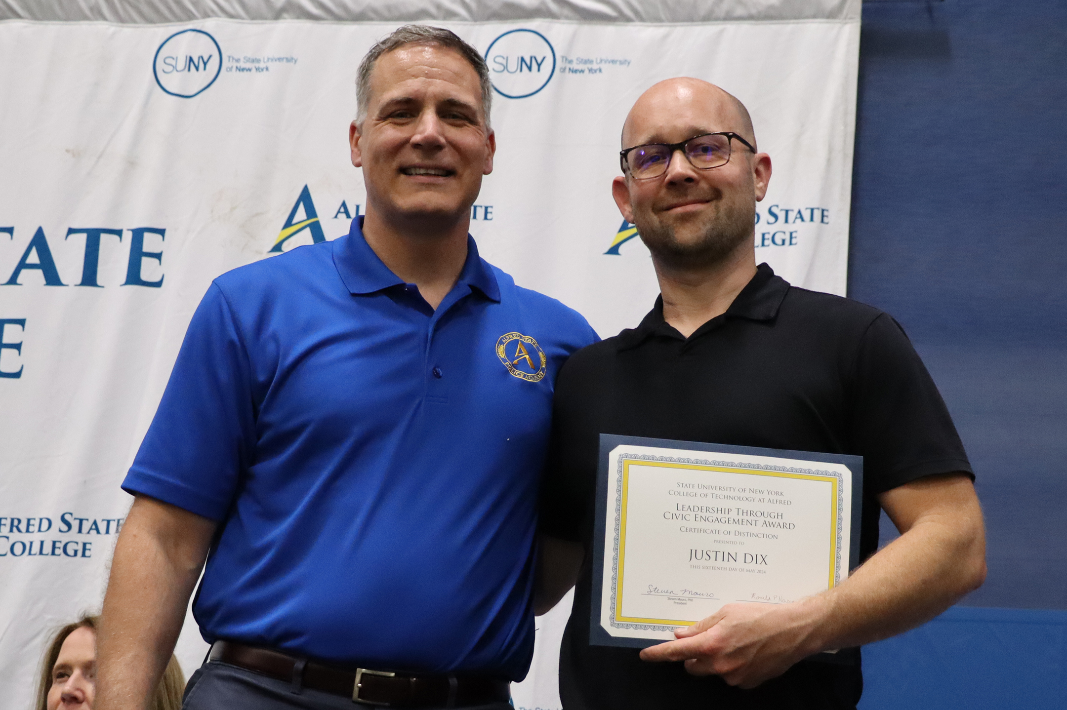 Justin Dix with Dr. Mauro