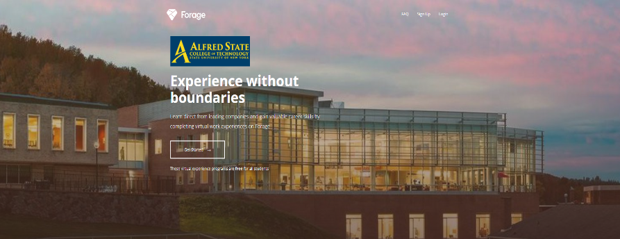 Forage Alfred state landing page