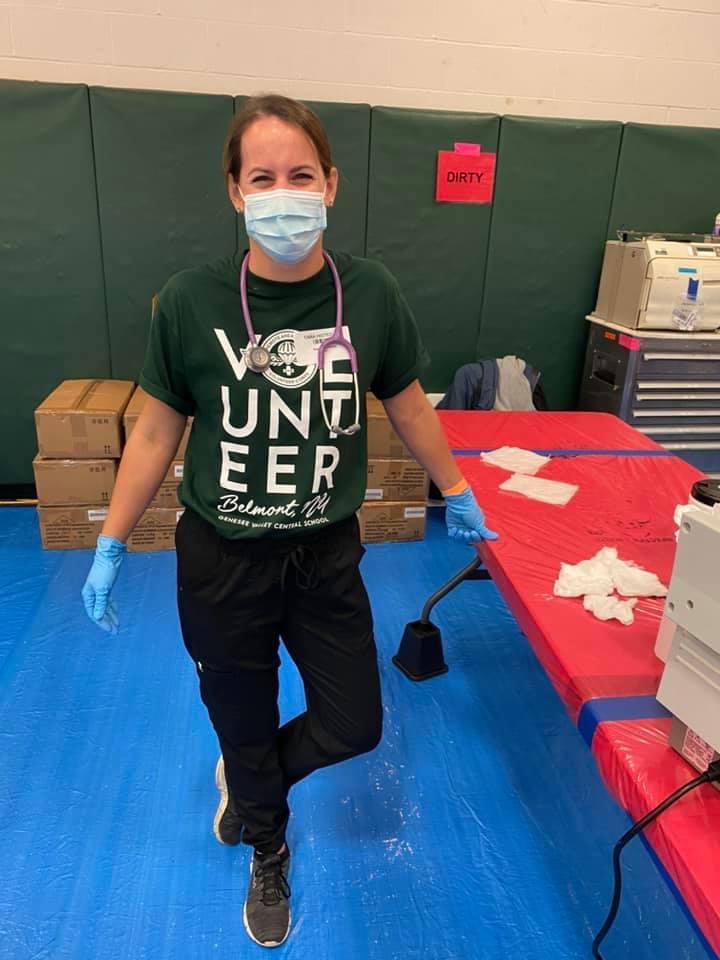 Alfred State assistant Nursing professor Tara Histed works at the event in 2021.