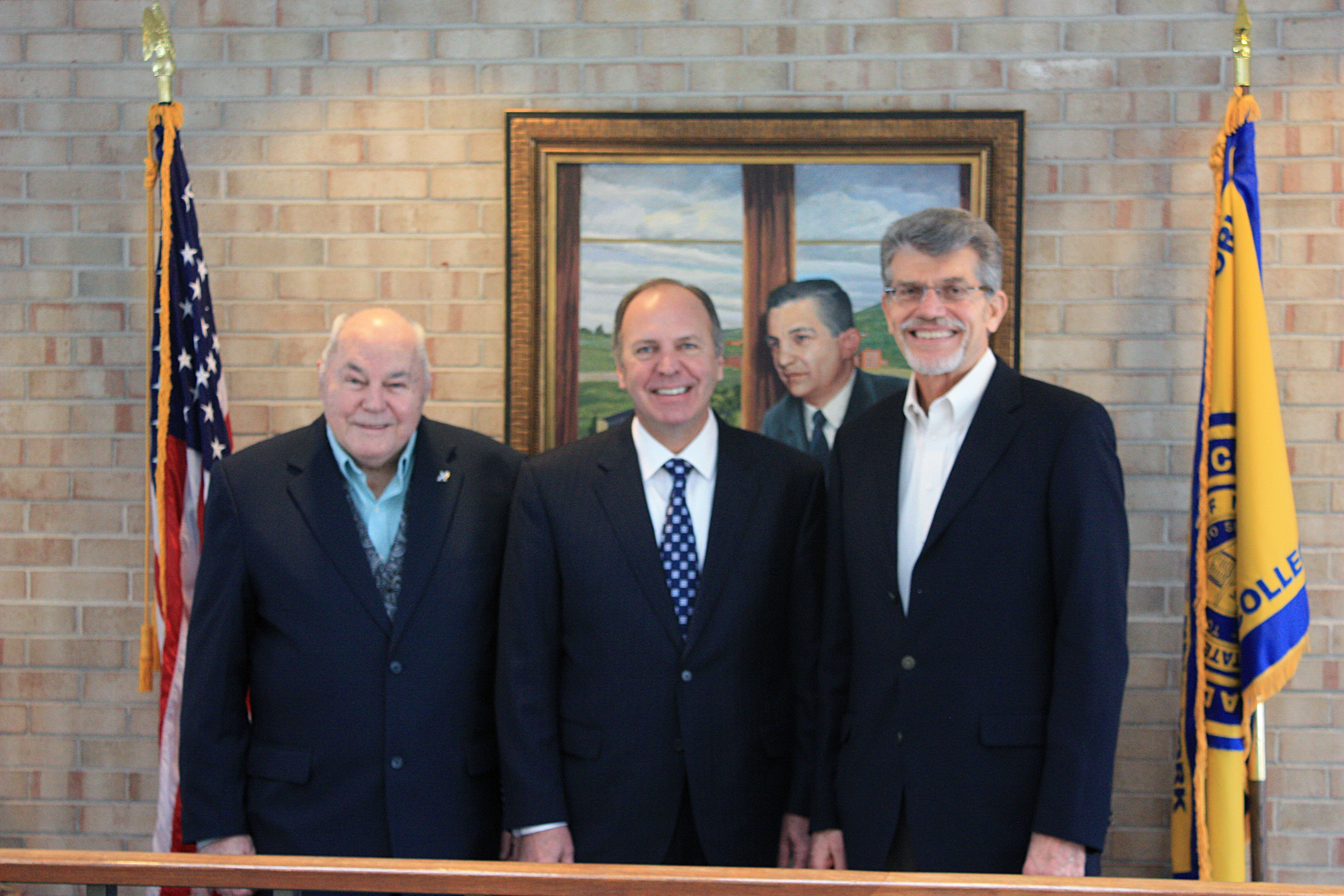 Dr. Hunter with past Alfred State Presidents Dr. John Anderson, and Dr. William Rezak from 2013.