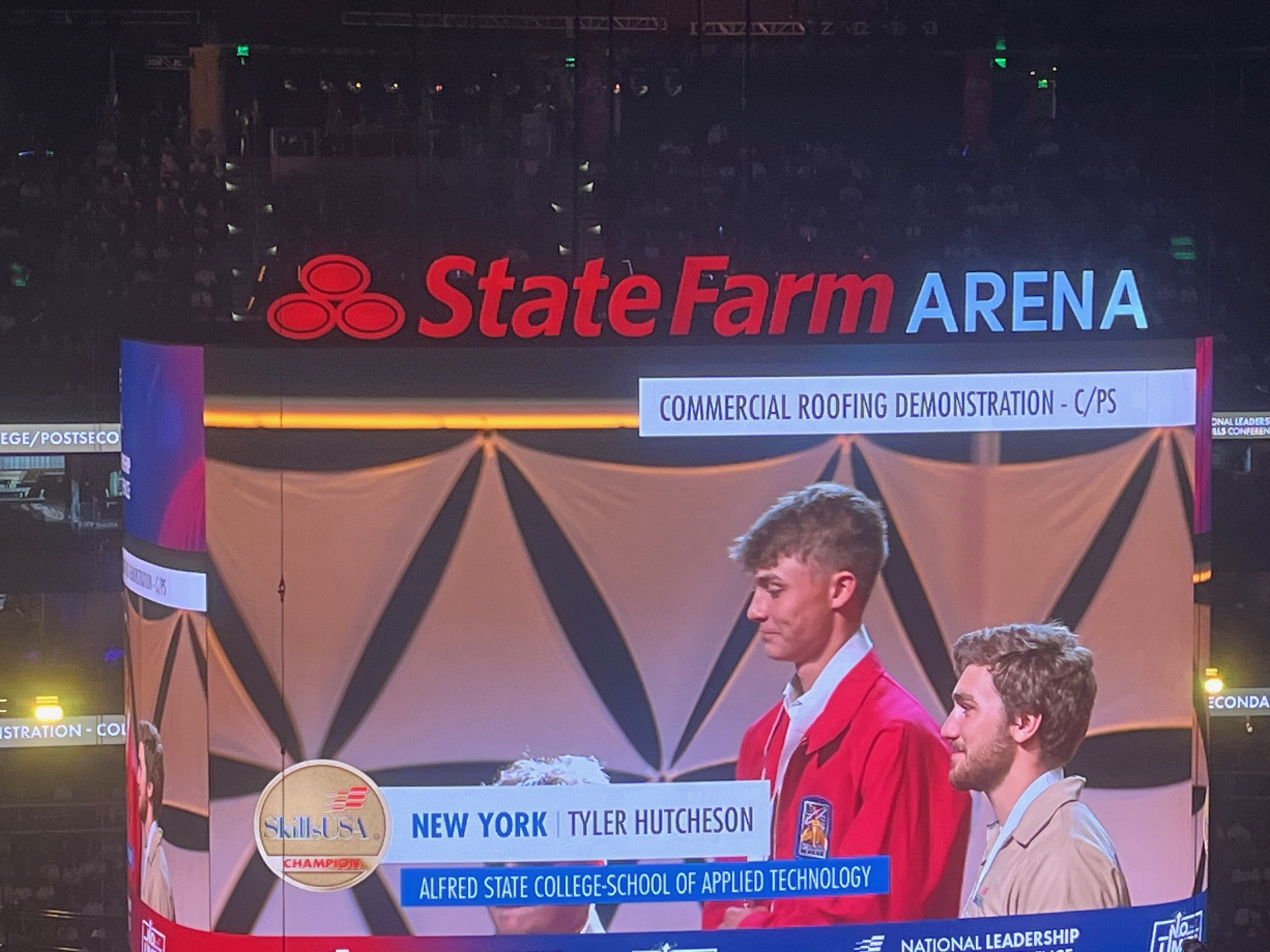 Tyler Hutcheson won the Gold Medal in commercial roofing