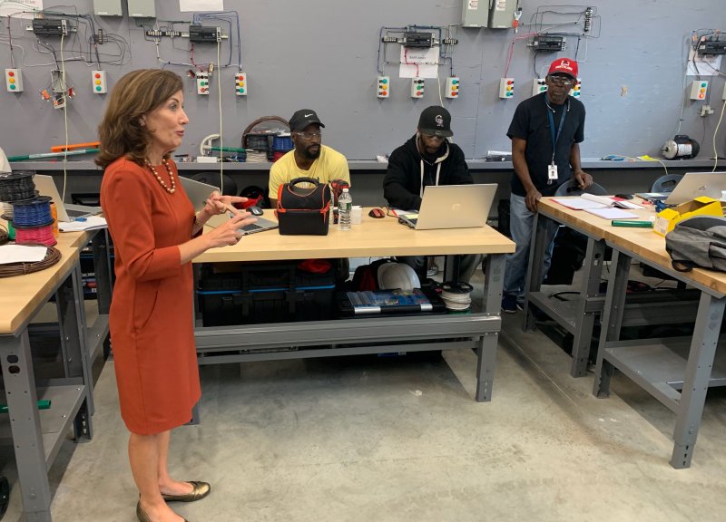 Lt. Gov Hochul in the classroom at Northland
