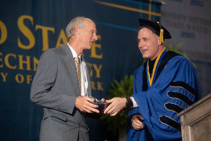 Gary Moore with President Dr. Steven Mauro