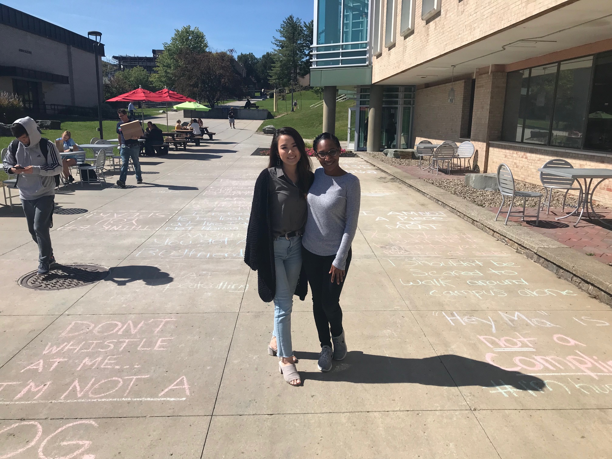 Students in front of their Cat Calling campaign