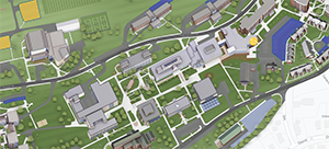 screen shot of the Alfred campus map