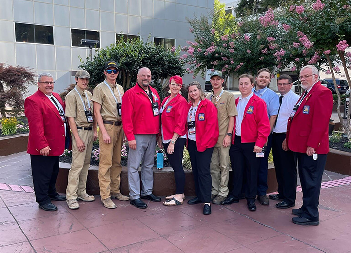 The Alfred State group poses at the 2022 SkillsUSA National Championships.