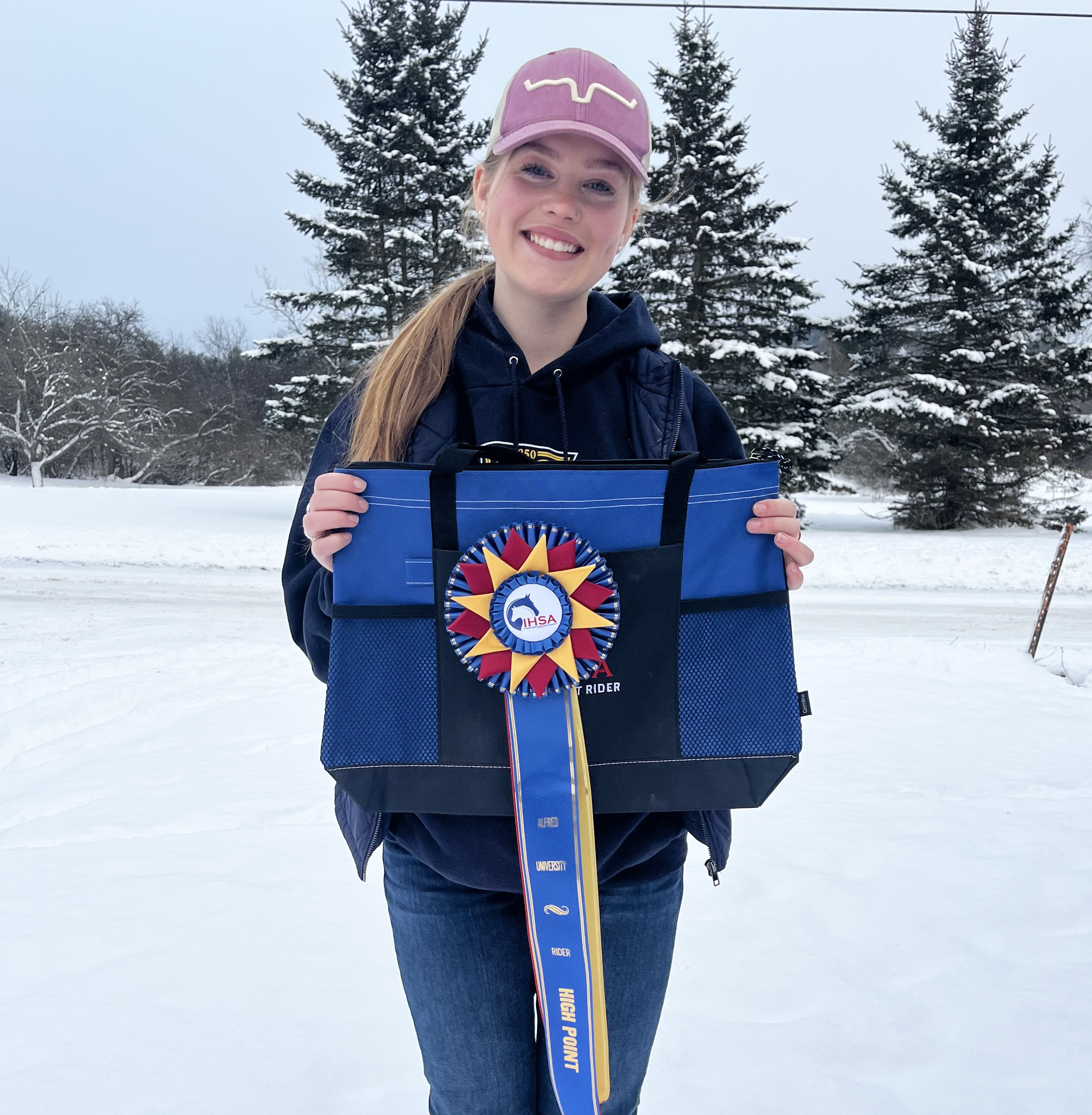 Top rider shows off awards