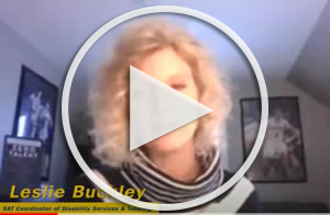 Leslie Buckley with play button to youtube video