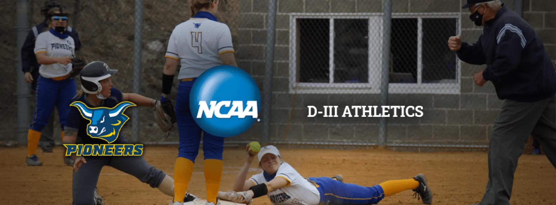Alfred State Pioneers NCAA D-III athletics. Image of softball game