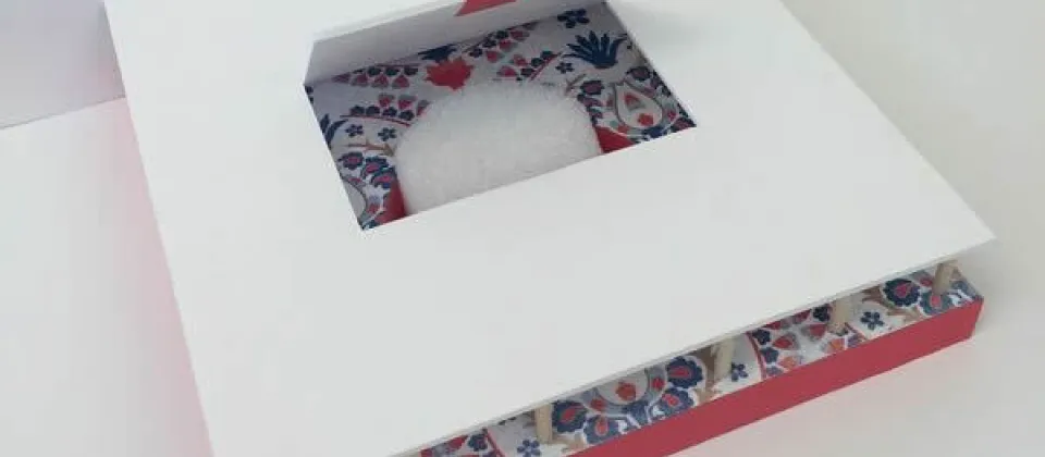 box with a flap open