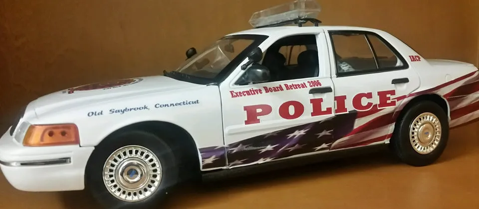 white police car