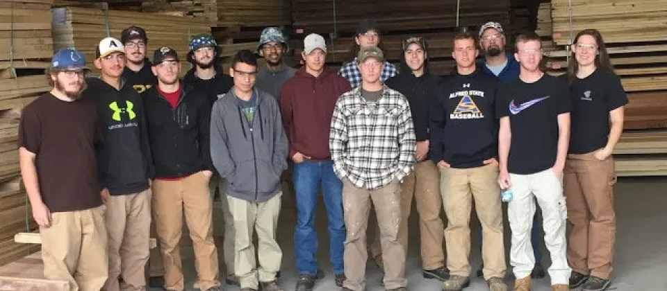 group of carpenter students